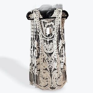 Mesh And Lace Tunic/tank Top NWT